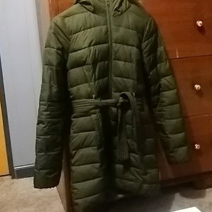 Green winter coat
